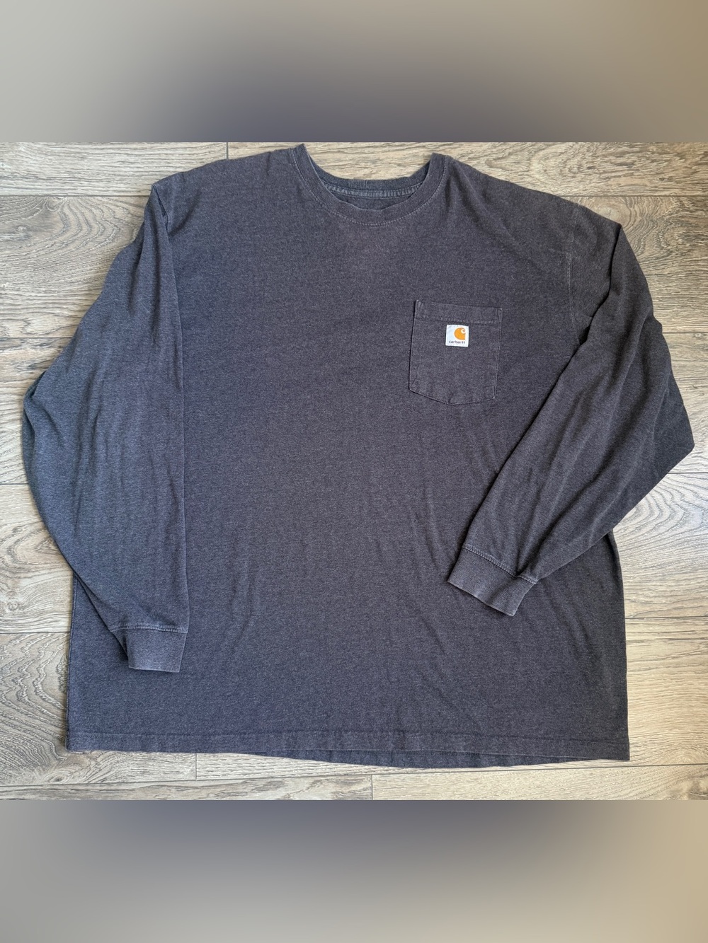 59. Carhartt Original Fit Long Sleeve Pocket T-Shirt 3XL Charcoal